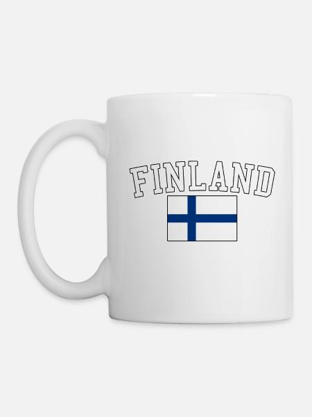 Finnische Nationalflagge - Tasse - Weiß
