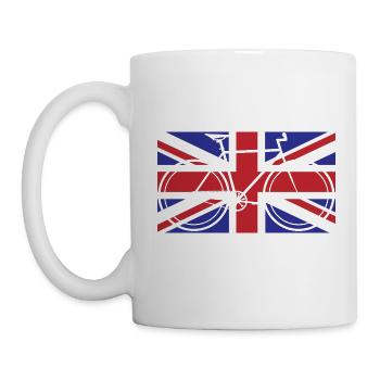 Fahrrad Fixie Fahrradfahren Großbritannien - Tasse - Weiß - Links
