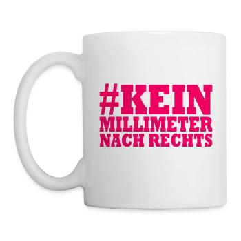 kein millimeter nach rechts - Tasse - Weiß - Links