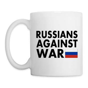 RUSSEN GEGEN KRIEG - Tasse - Weiß - Links