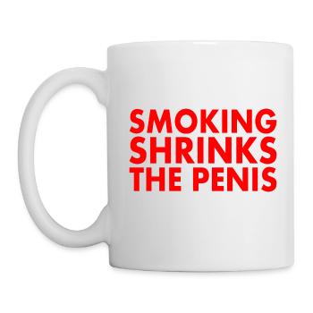Smoking shrinks the penis - Tasse - Weiß - Links