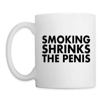 Smoking shrinks the penis - Tasse - Weiß - Links