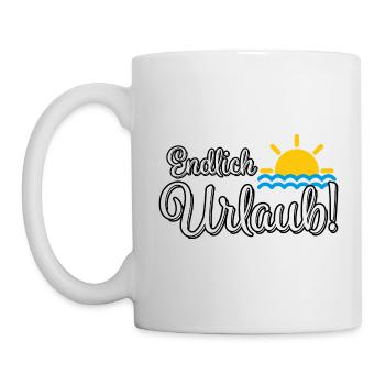 Urlaub Meer Sonne Sommerzeit - Tasse - Weiß - Links