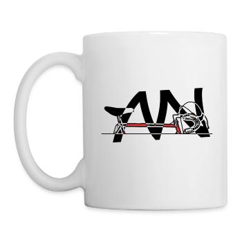 X-Ray Vision Top Tube Red Vintage Bicycle - Mug - white - Left