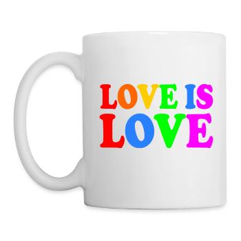 Love is love - Tasse - Weiß - Links