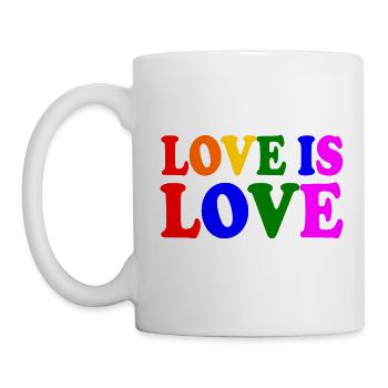 Love is love - Tasse - Weiß - Links
