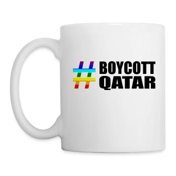 Boycott Qatar Sayings Rainbow - Mug - white - Left