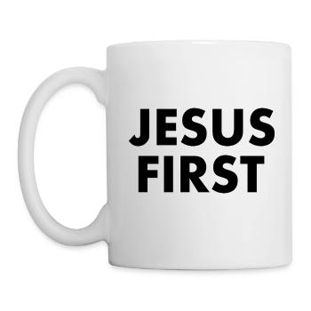 Jesus first - Mug blanc - blanc - Gauche