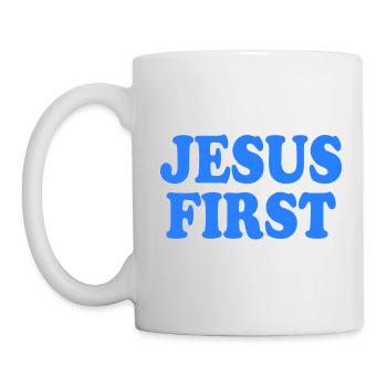 Jesus first - Mug blanc - blanc - Gauche