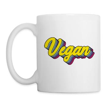Vegan - Tasse - Weiß - Links