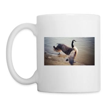 Grand oiseau aux ailes déployées - Mug blanc - blanc - Gauche