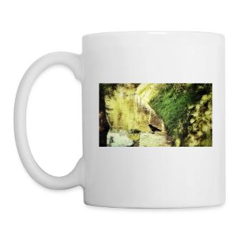 Rabe auf gelbem Fluss - Tasse - Weiß - Links
