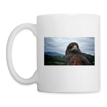 Golden eagle on mountainous landscape - Mug - white - Left