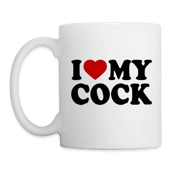 I love my cock - Mug - white - Left