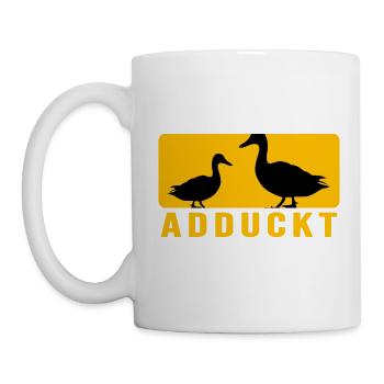 Ente Entensammlung Entenliebhaber "Entensüchtig" - Tasse - Weiß - Links