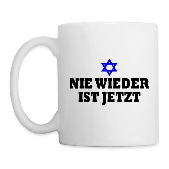 Nie wieder ist jetzt - Tasse - Weiß - Links