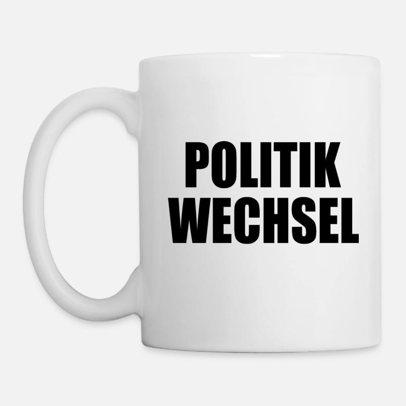 politikwechsel - Tasse - Weiß