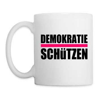 Demokratie schützen - Tasse - Weiß - Links