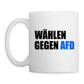Wählen gegen afd - Tasse - Weiß - Links