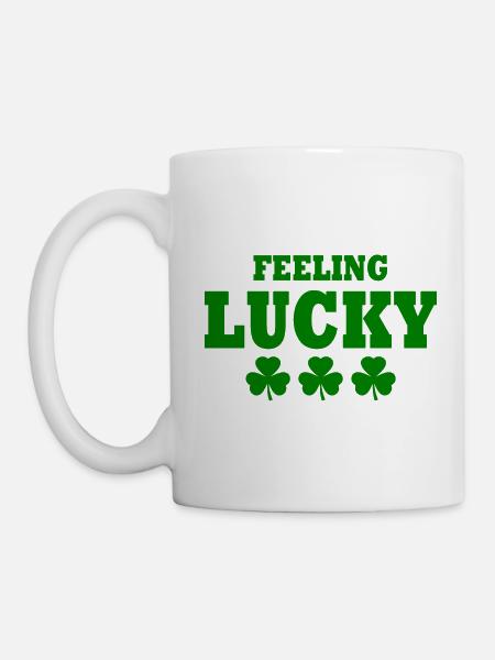 feeling lucky - Tasse - Weiß