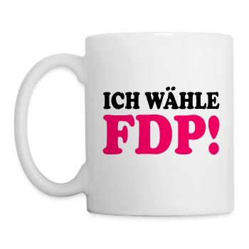 Fdp - ich wähle fdp - Tasse - Weiß - Links