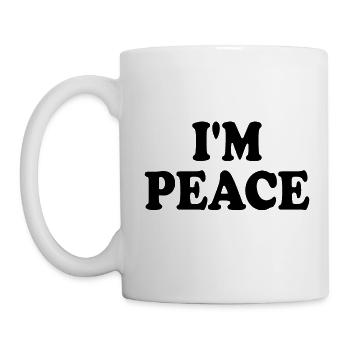 i come in peace im peace couple - Mug - white - Left