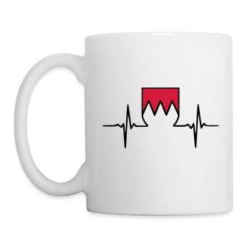 Herzschlag -Franken- - Tasse - Weiß - Links