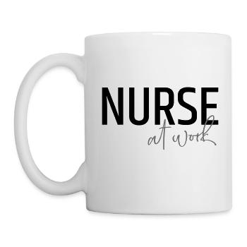 Nurse at work - Tasse - Weiß - Links