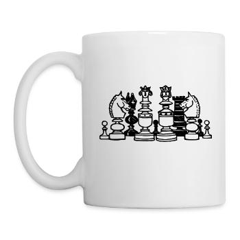 Schach - Tasse - Weiß - Links