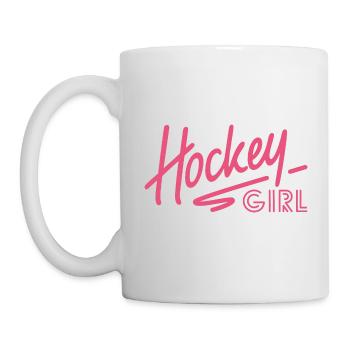 Hockey Girl Logo - Tasse - Weiß - Links