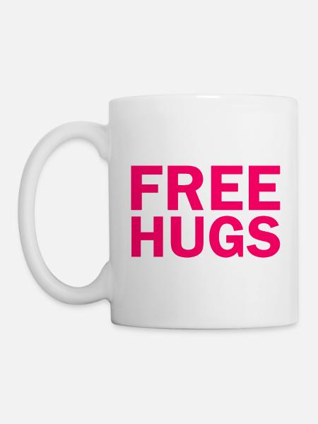 Free hugs - Tasse - Weiß