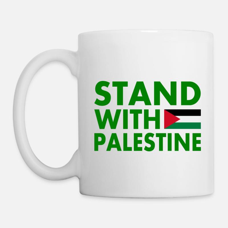 Stand with palestine - Tasse - Weiß