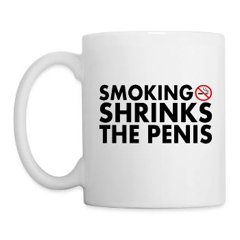 Smoking shrinks the penis - Tasse - Weiß - Links