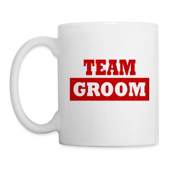 Team groom - Mug blanc - blanc - Gauche
