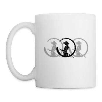 Samurai Kämpfer Schwert Geschenk Idee - Tasse - Weiß - Links