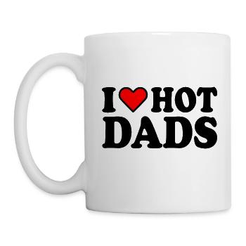 I love hot dads - Mug blanc - blanc - Gauche