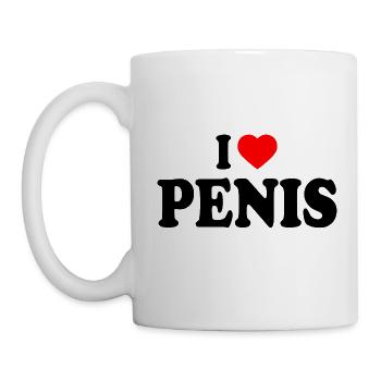 I love penis - Mug blanc - blanc - Gauche