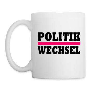 politikwechsel - Tasse - Weiß - Links