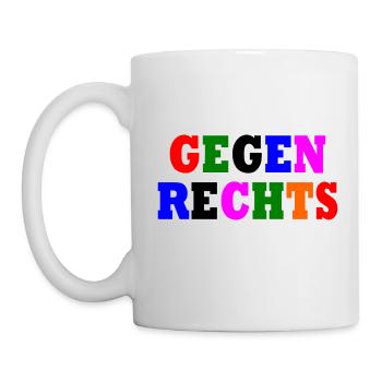 Gegen rechts - Tasse - Weiß - Links