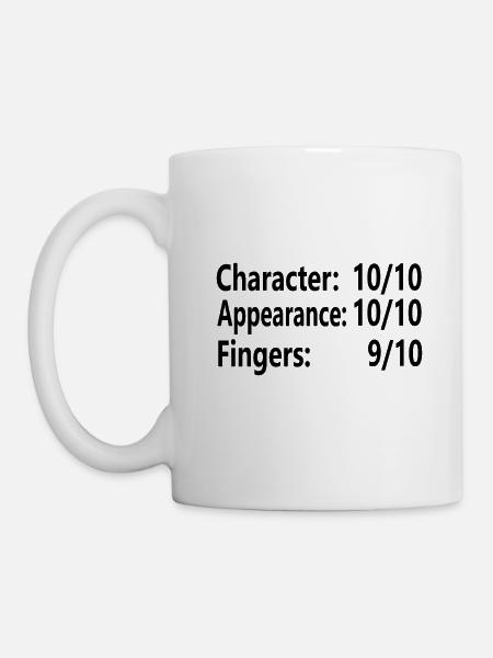 Lustiger Spruch für Finger Amputierte - Tasse - Weiß