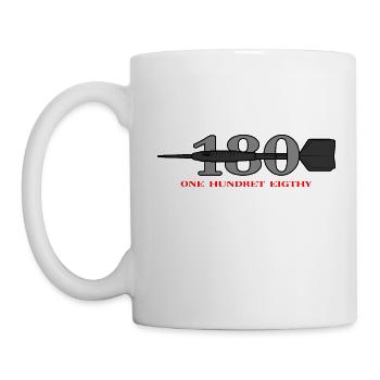 Dart 180 Dartboard Dart Legend Dart Player - Mug - white - Left