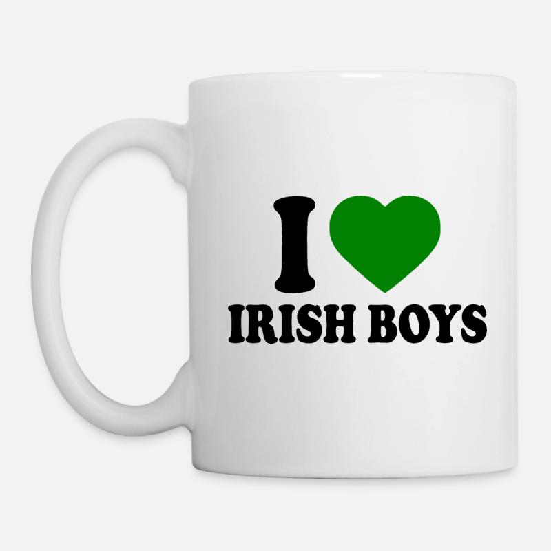 I love irish boys - Mug - white