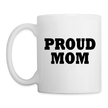 Proud mom - Tasse - Weiß - Links