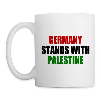 germany stands with palestine - Mug blanc - blanc - Gauche