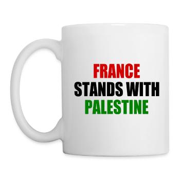 France stands with palestine - Mug - white - Left