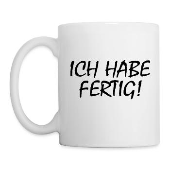 Ich habe fertig - Tasse - Weiß - Links