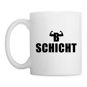 B Schicht Schichtarbeiter - Tasse - Weiß - Links