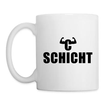 C Schicht Schichtarbeiter - Tasse - Weiß - Links