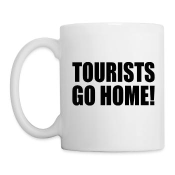 tourists go home - Mug - white - Left