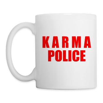 Karma police - Tasse - Weiß - Links